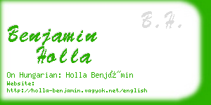 benjamin holla business card